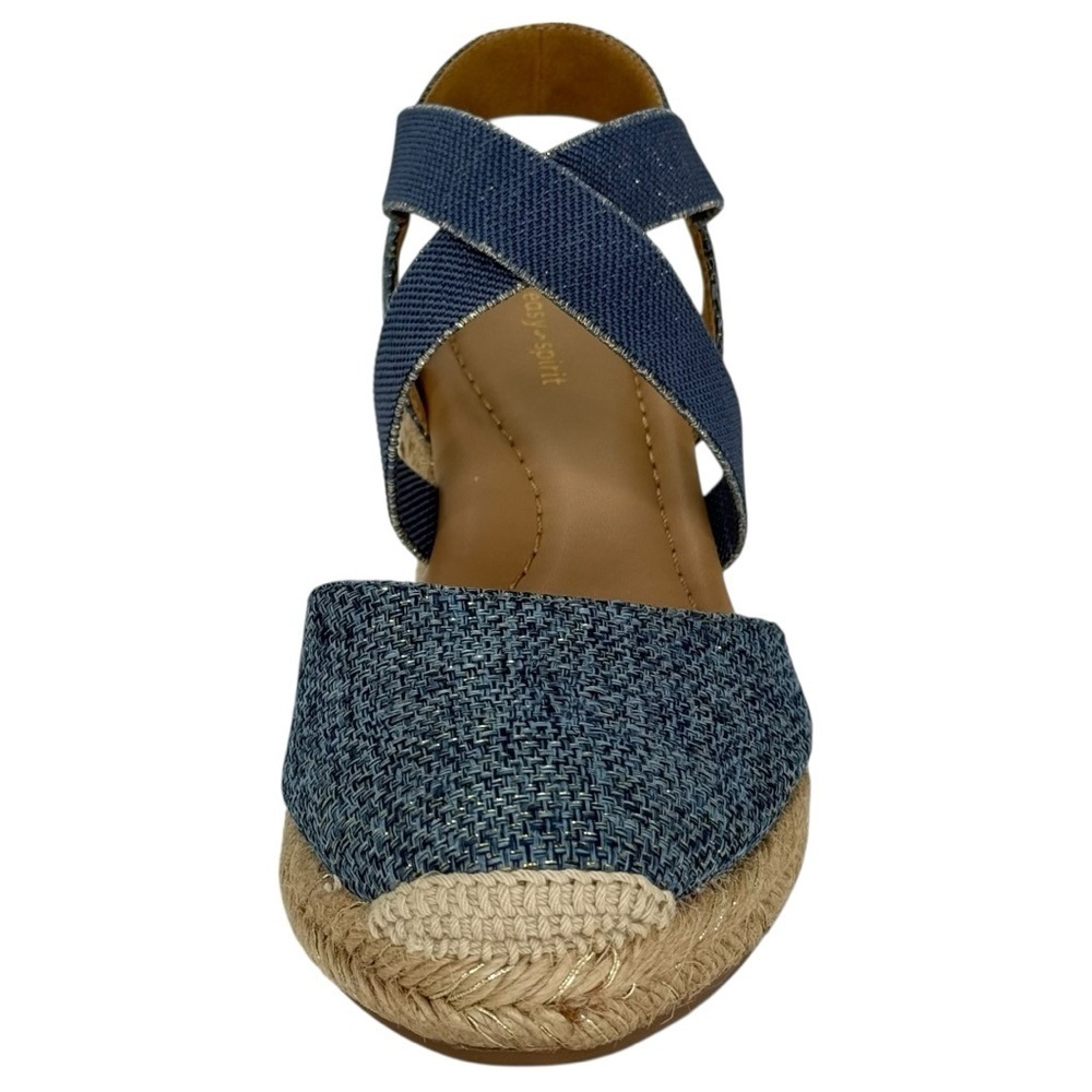 Easy Spirit Meza2 Gold Shimmer Womens Wedge Sandals Size 9M - Picture 6 of 13